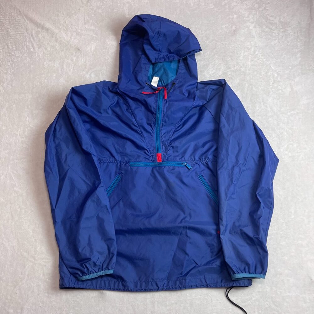 Sierra Designs 90s Men's Blue 1/4 Zip Pullover Anorak Windbreaker Jacket Size M
